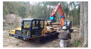 高性能林業機械による積込・運材